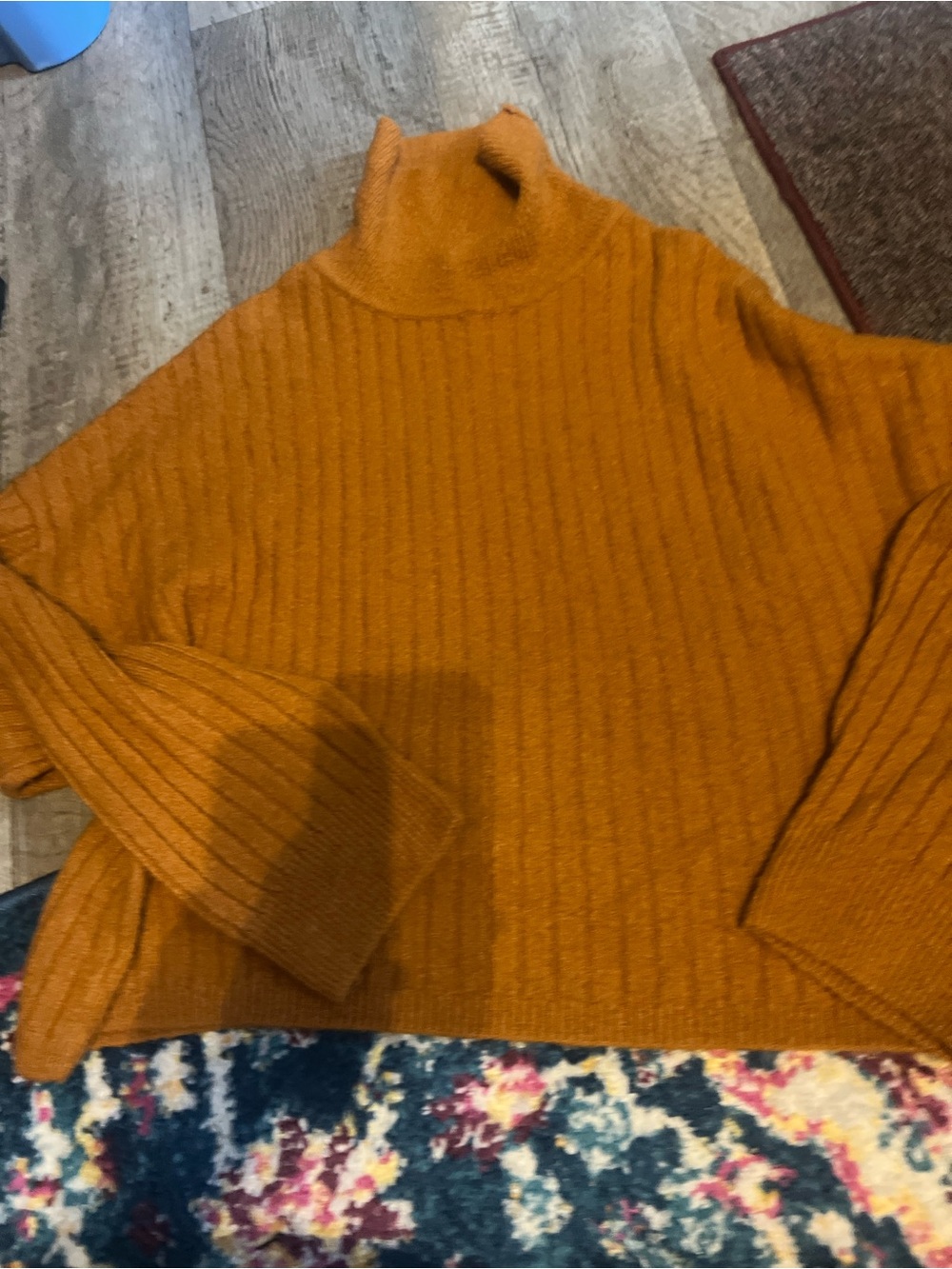 ASOS Women’s Ribbed Turtleneck Sweater - Rust - Picture 4 of 10